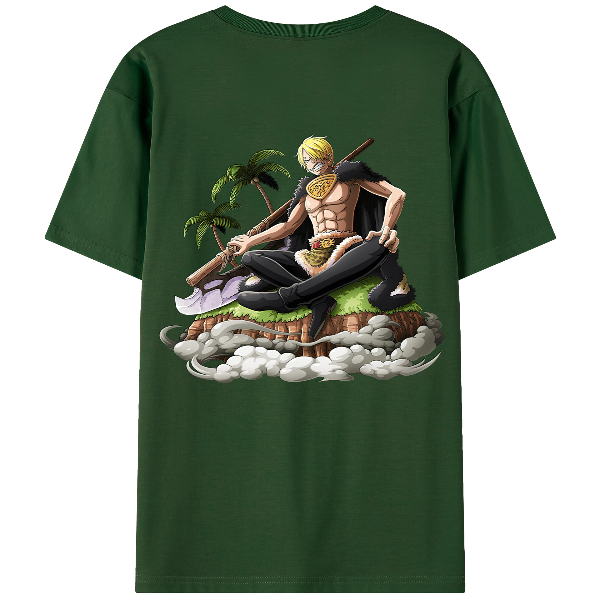 ワンピース サンジ ONE PIECE Sanji 綿100％半袖Tシャツ（背面プリント）